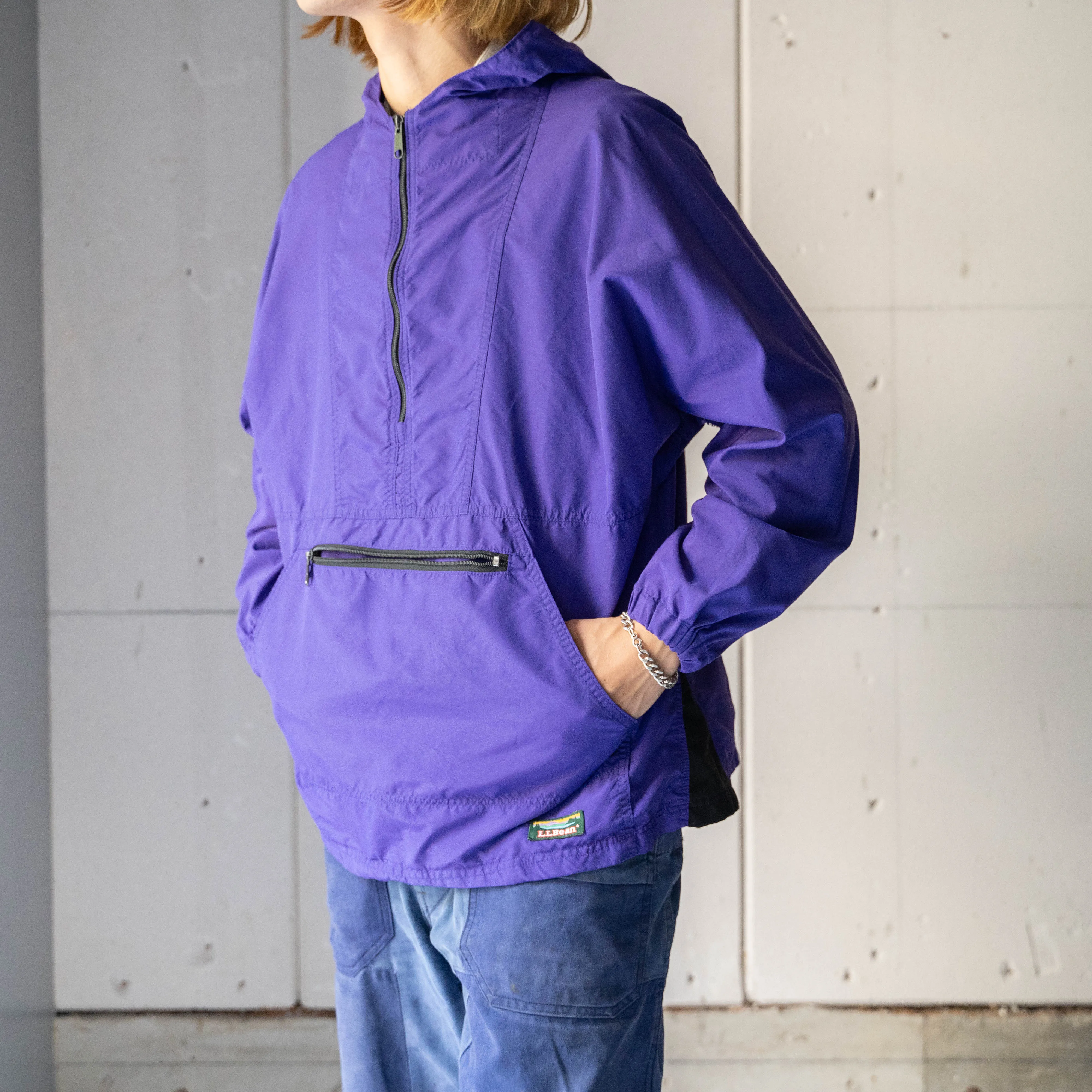 1970-1980s L.L.Bean purple color anorak parka 'made in USA'