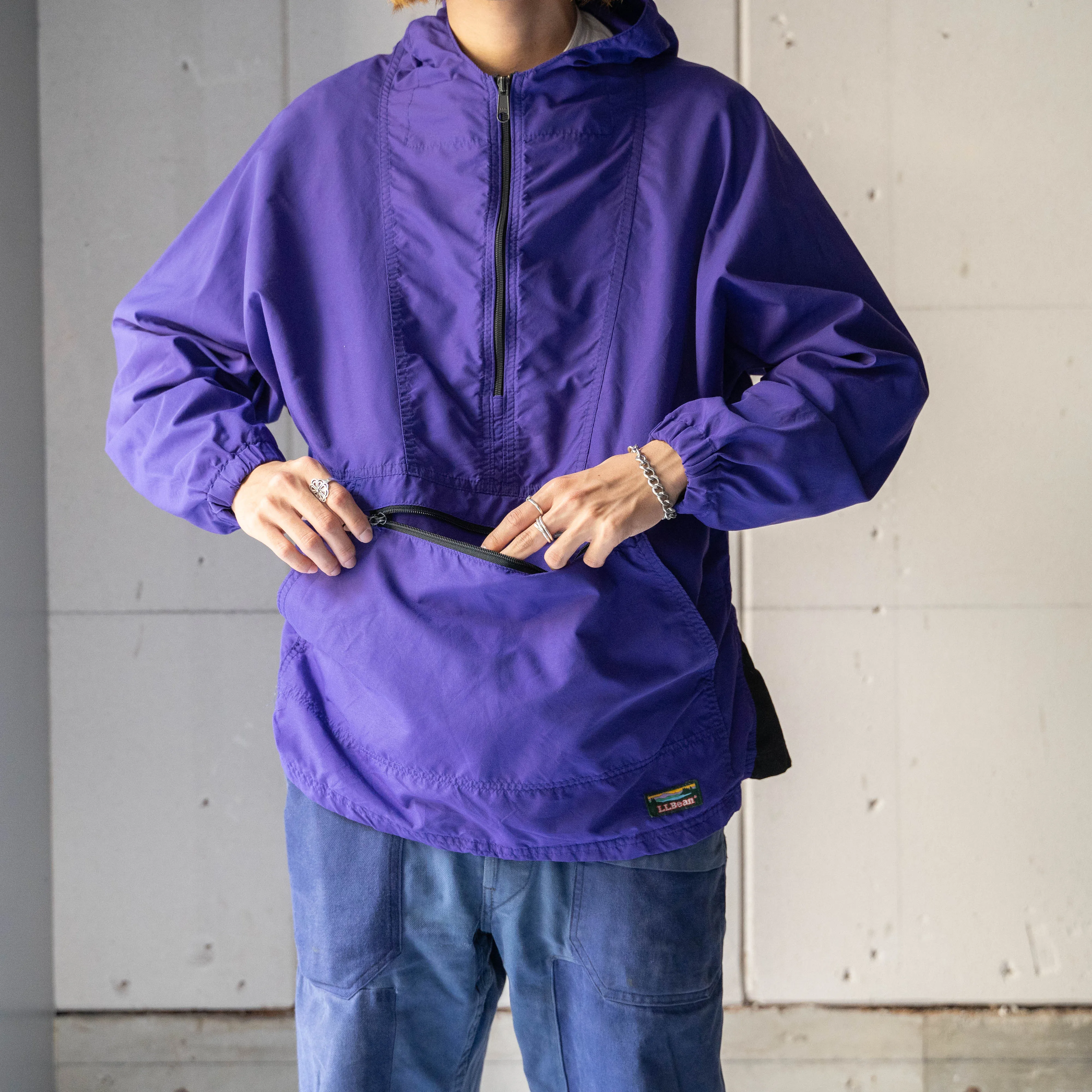 1970-1980s L.L.Bean purple color anorak parka 'made in USA'