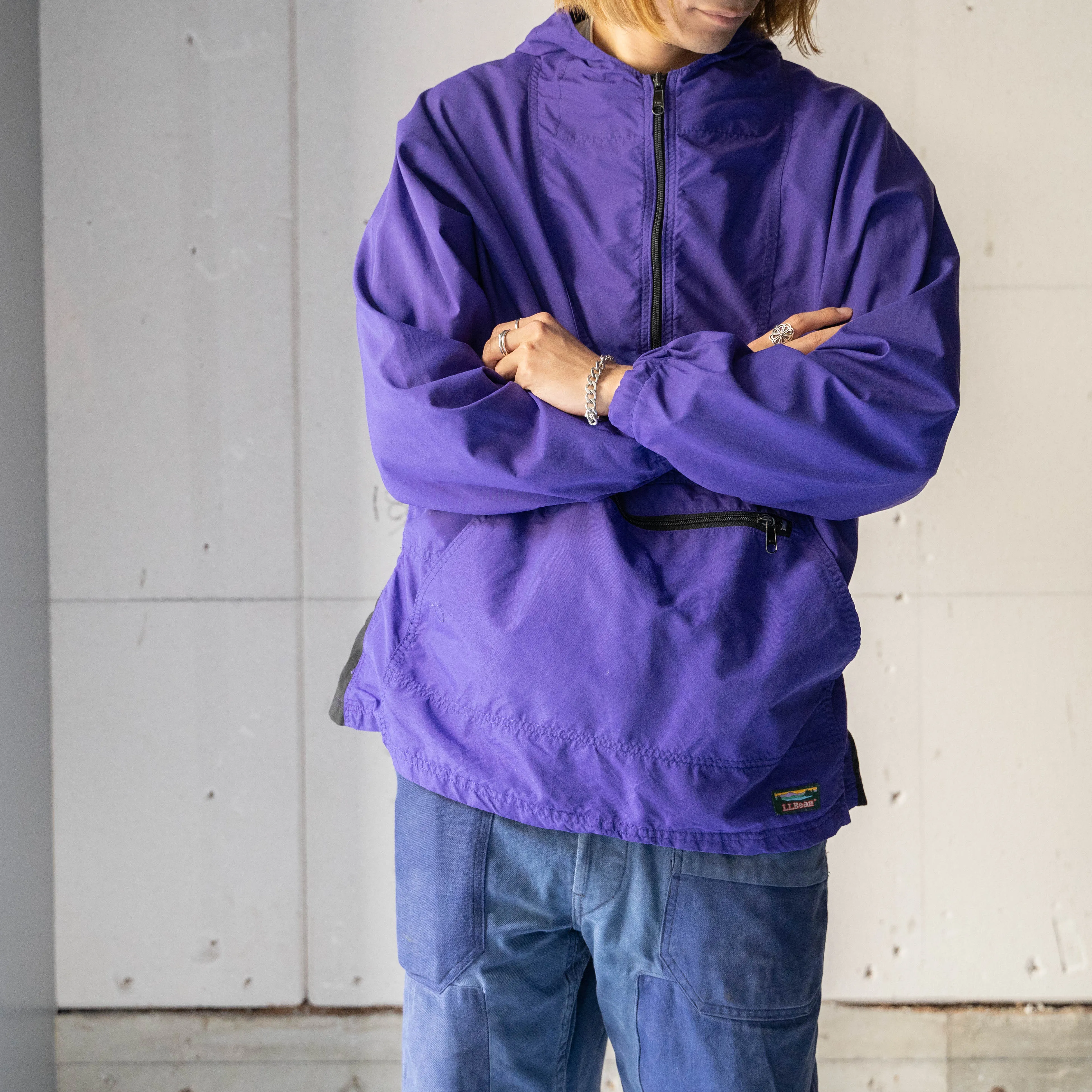 1970-1980s L.L.Bean purple color anorak parka 'made in USA'