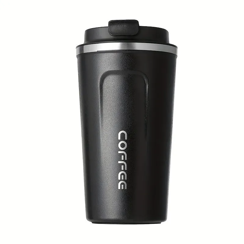 1pc Double Walled Stainless Steel Vacuum Travel Cup -510 Ml/17.2 Oz - Insulated And Reusable Thompson Cup For Coffee, Tea, And Soda Water - Keeps Your Drink Hot Or Cold All Day Long