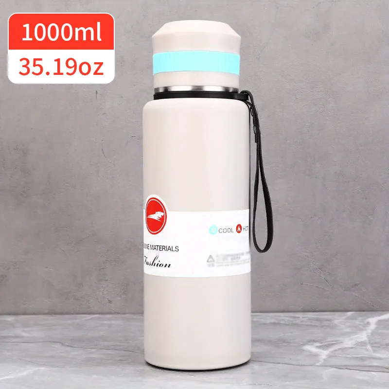 1pc Multifunctional Stainless Steel Vacuum Flask with Large Capacity and Insulated Lid for Hot and Cold Beverages - Retains Heat and Cold for Hours