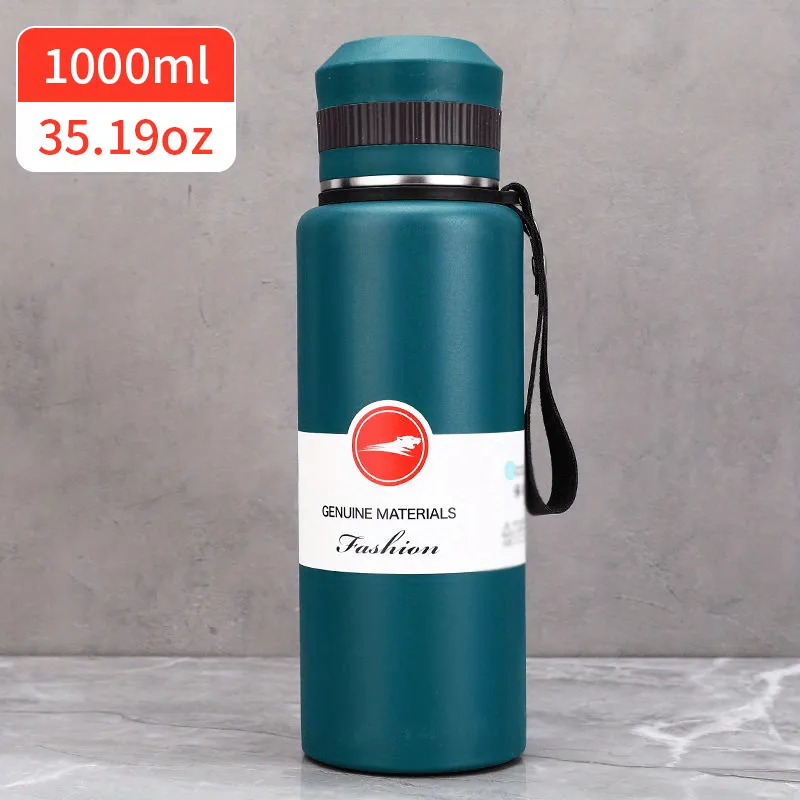 1pc Multifunctional Stainless Steel Vacuum Flask with Large Capacity and Insulated Lid for Hot and Cold Beverages - Retains Heat and Cold for Hours