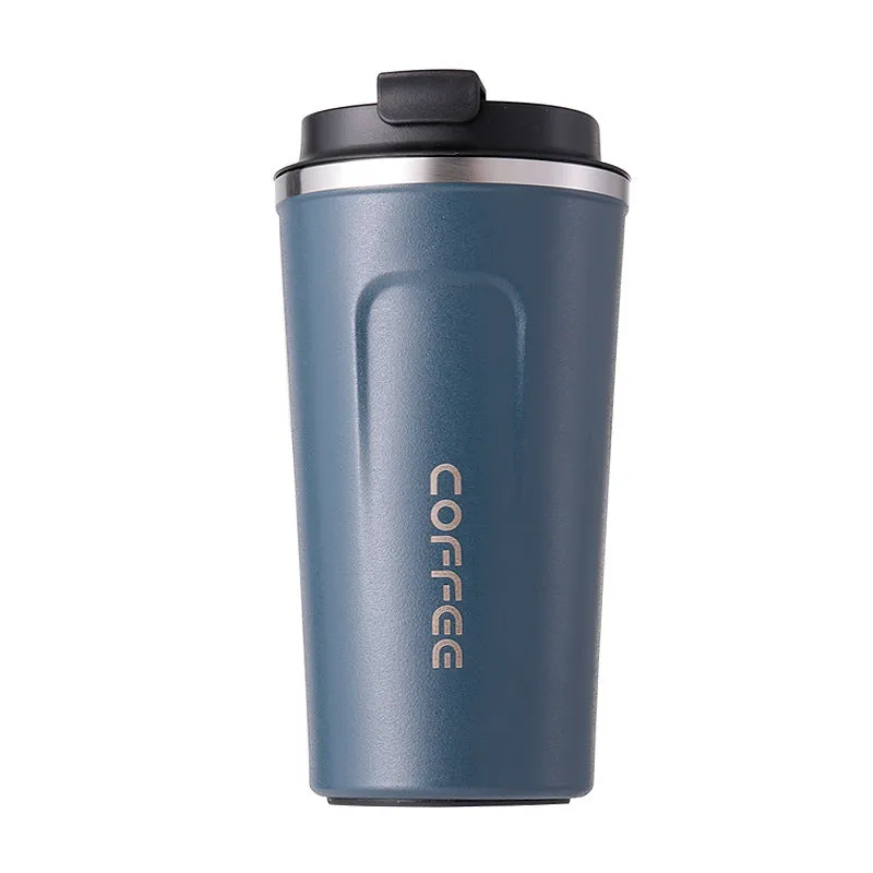 1pc Premium Double-Walled Insulated Stainless Steel Travel Mug - Keeps Drinks Hot/Cold for Hours, 510ml/17.2oz Reusable Vacuum Tumbler Cup for Coffee, Tea, Commuting, and Outdoor Activities - Durable, Leak-Proof, and Easy to Clean