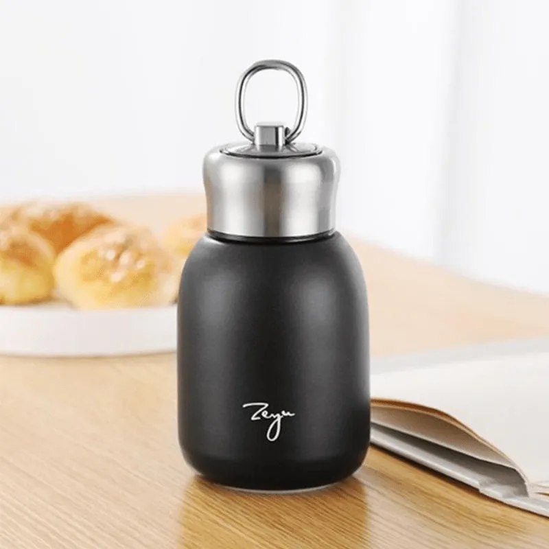 1pc, Stylish 300ml/10oz Stainless Steel Insulated Water Bottle with Mini Vacuum Cup - Perfect for Hot and Cold Beverages, Summer and Winter Drinks, Travel, and Birthday Gifts