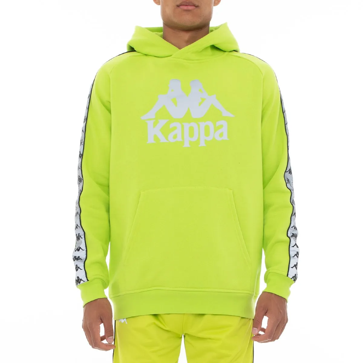 222 Banda Deniss 2 Reflective Hoodie - Green Lime