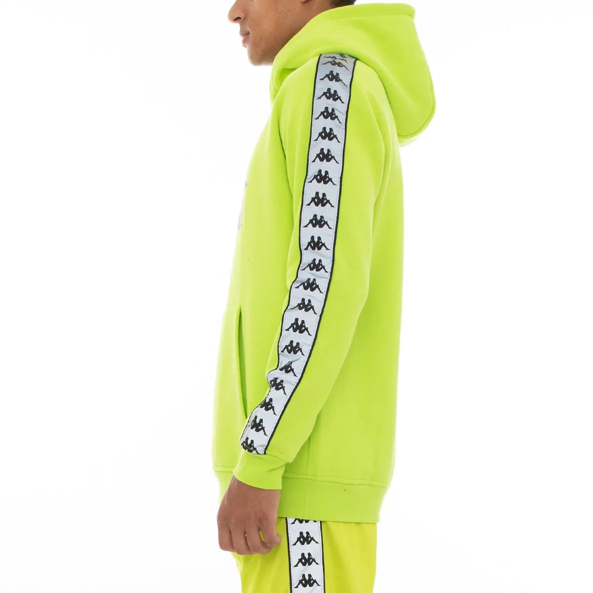 222 Banda Deniss 2 Reflective Hoodie - Green Lime