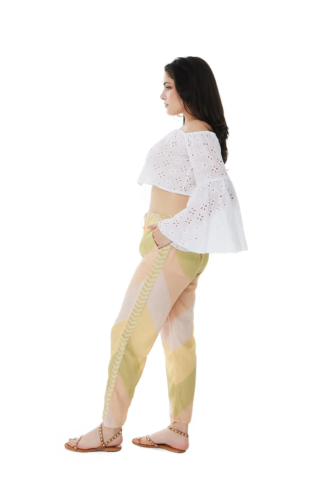 2484 Lime boho Pants