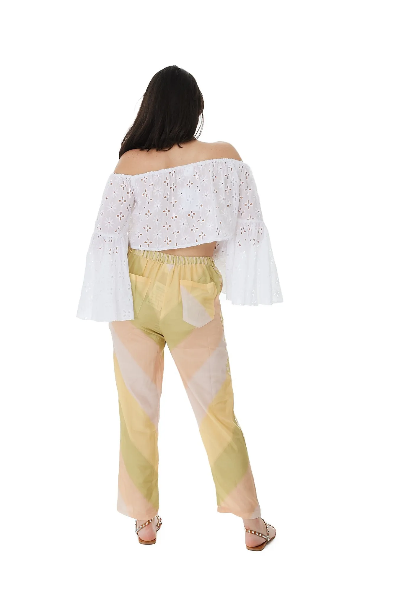 2484 Lime boho Pants