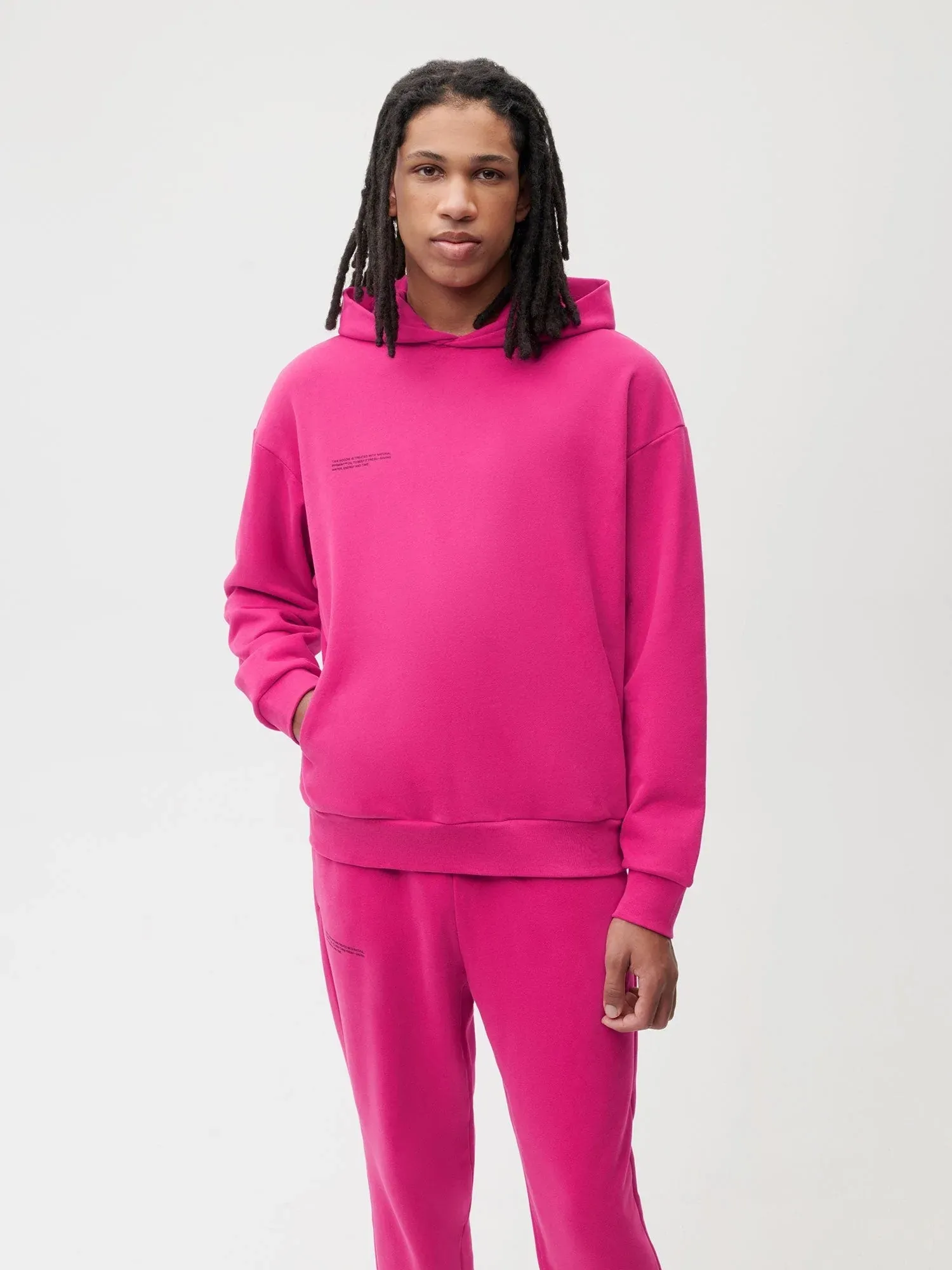 365 Midweight Organic Cotton Hoodie—foxglove pink