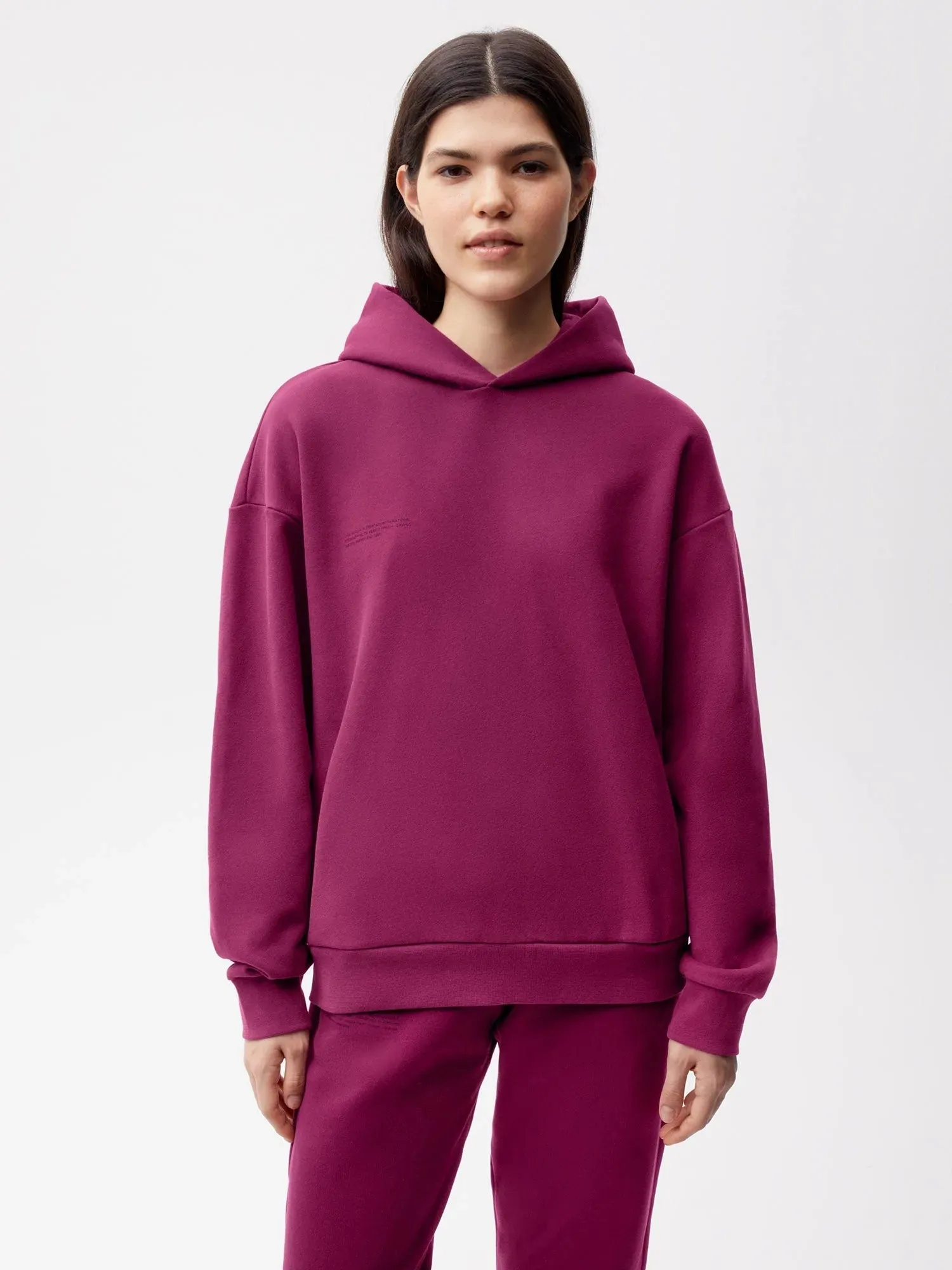 365 Midweight Organic Cotton Hoodie—plum purple