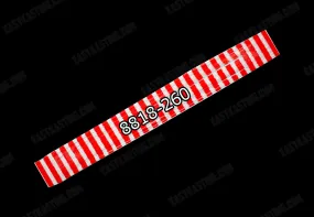 8818-260 Clear \ Red Stripe (wider)