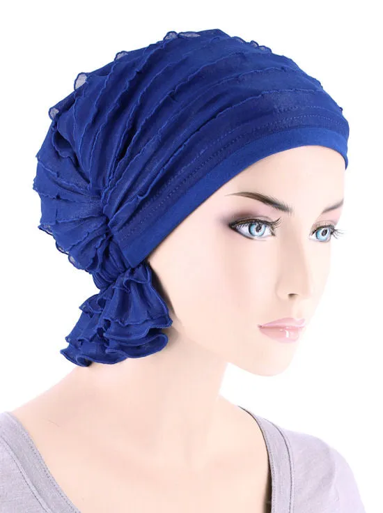 Abbey Cap Ruffle Royal Blue