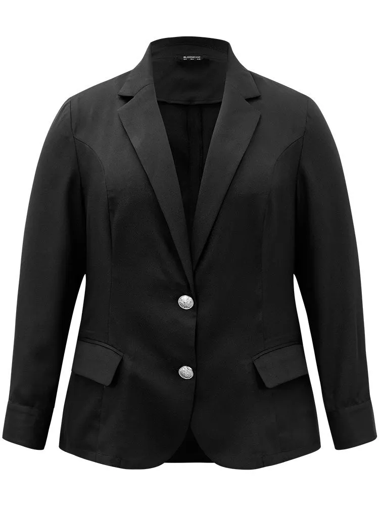 Anti-Wrinkle Suit Collar Button Up Flap Pocket Blazer