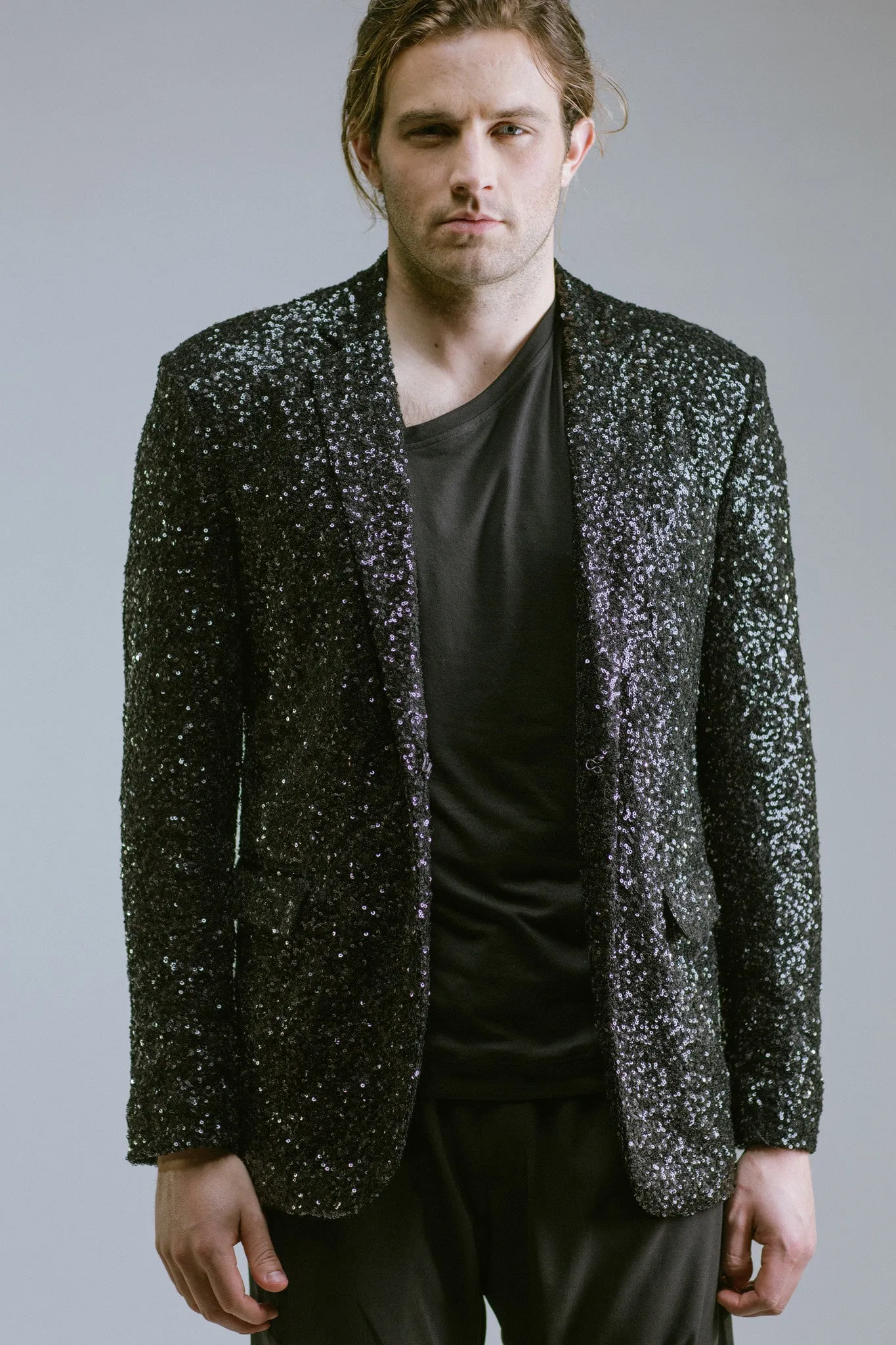 Any Old Iron Black Sequin Blazer