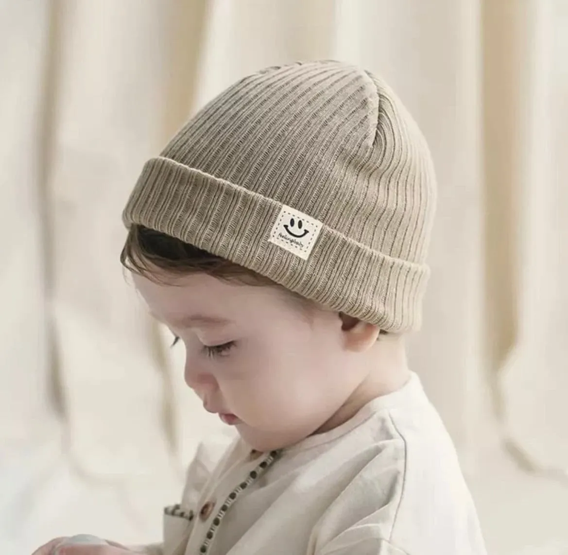 Baby Beanie Hat - Khaki