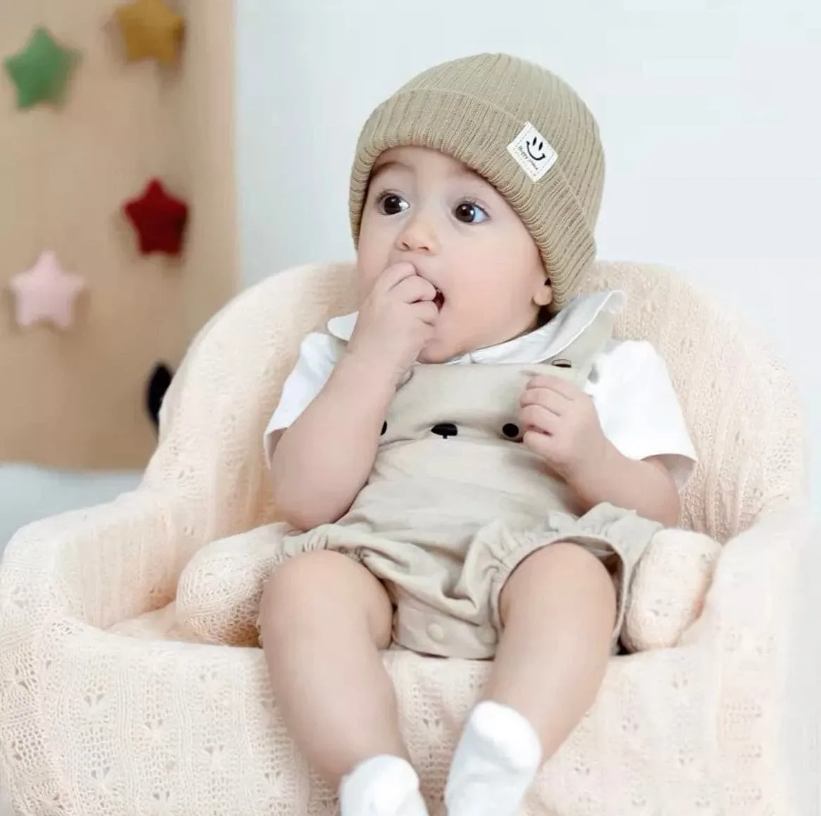 Baby Beanie Hat - Khaki