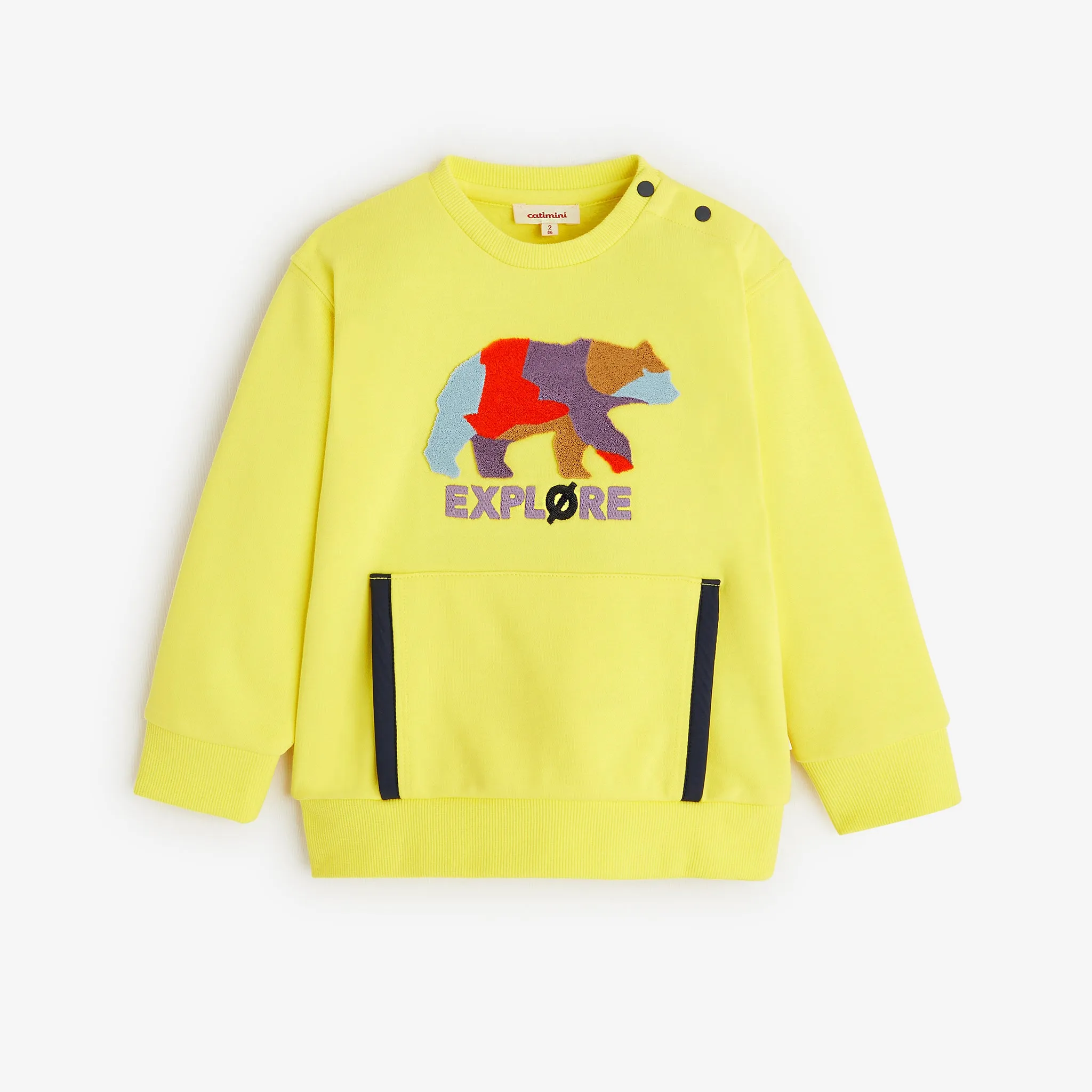 Baby boys' neon yellow sweatshirt