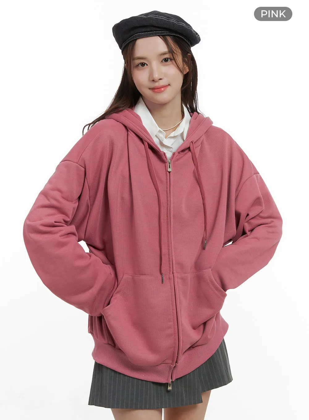 Baggy Cotton Long Sleeve Hoodie OS416