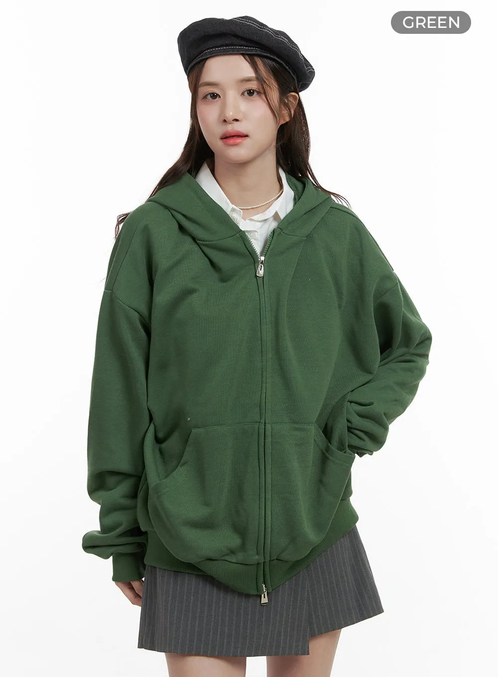 Baggy Cotton Long Sleeve Hoodie OS416