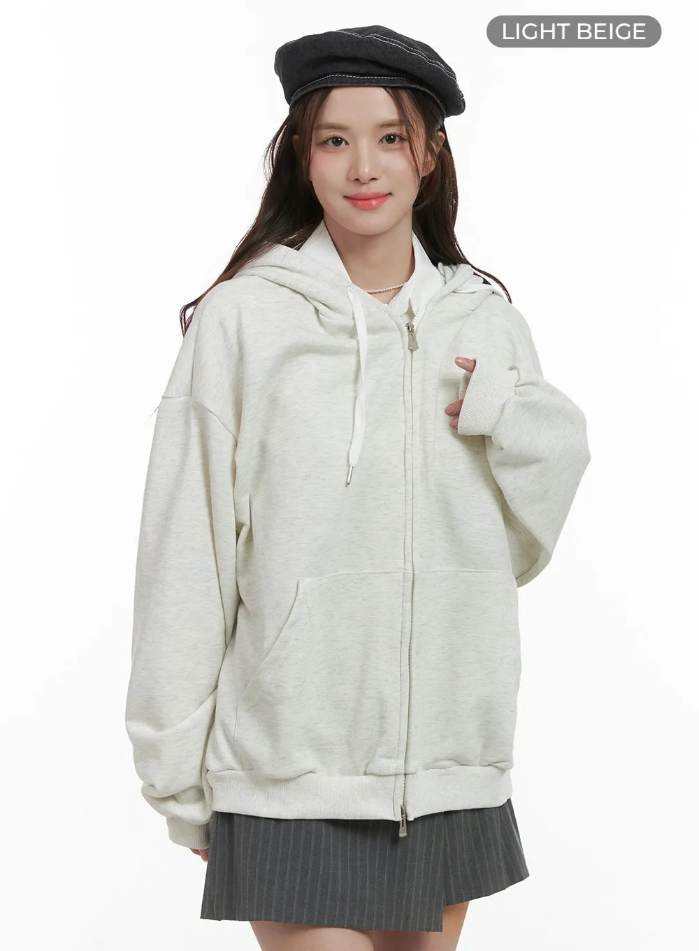 Baggy Cotton Long Sleeve Hoodie OS416