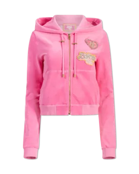 Balmain X Barbie Velvet Zipped Hoodie