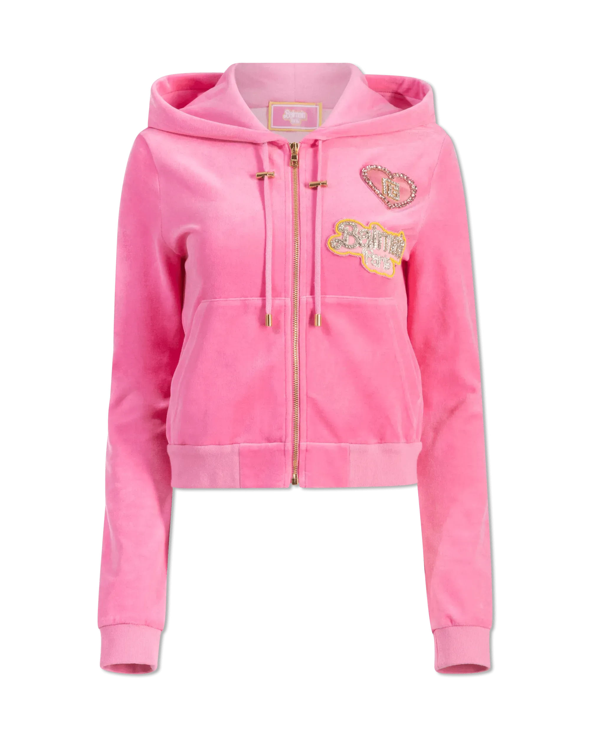 Balmain X Barbie Velvet Zipped Hoodie