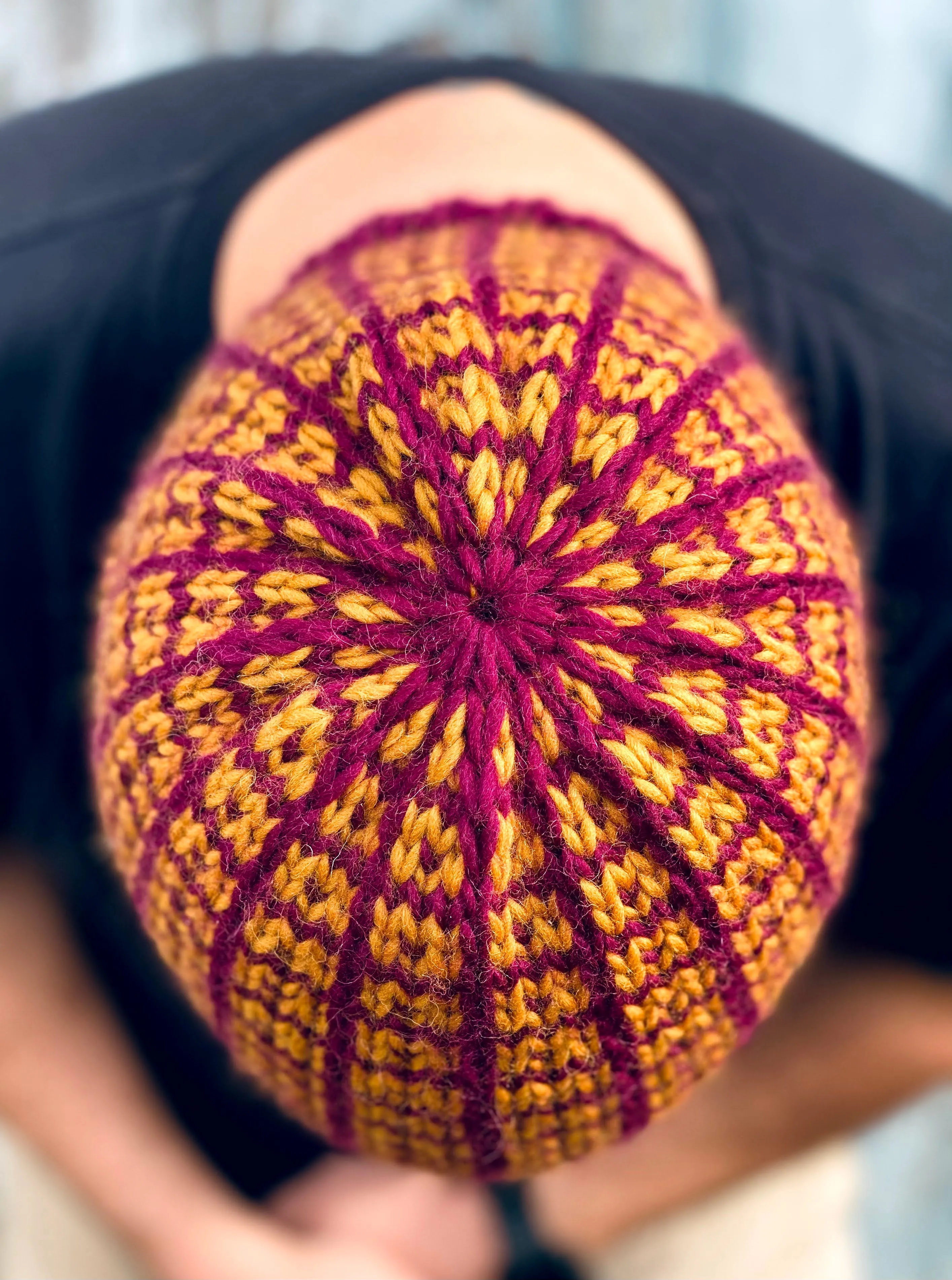 Beanie for the Boyz knitting PATTERN mosaic knitting colorwork