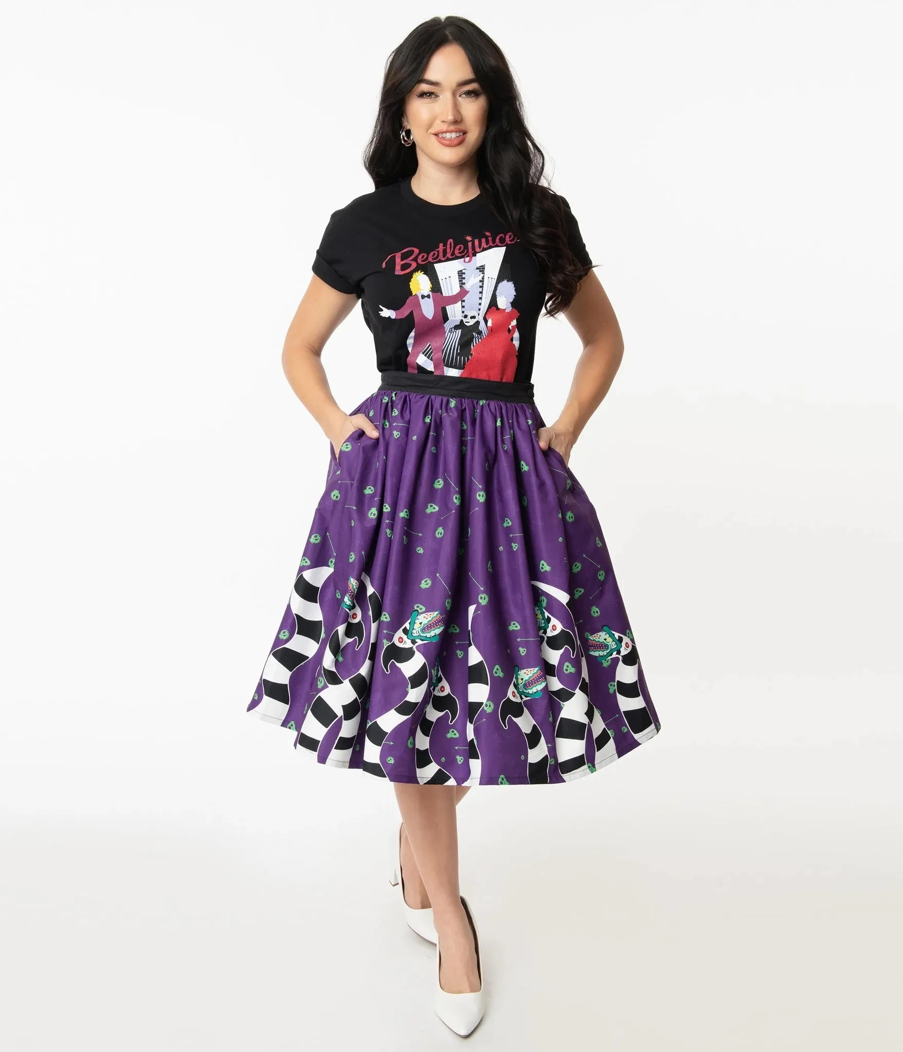 Beetlejuice Sandworm Soiree Gellar Swing Skirt