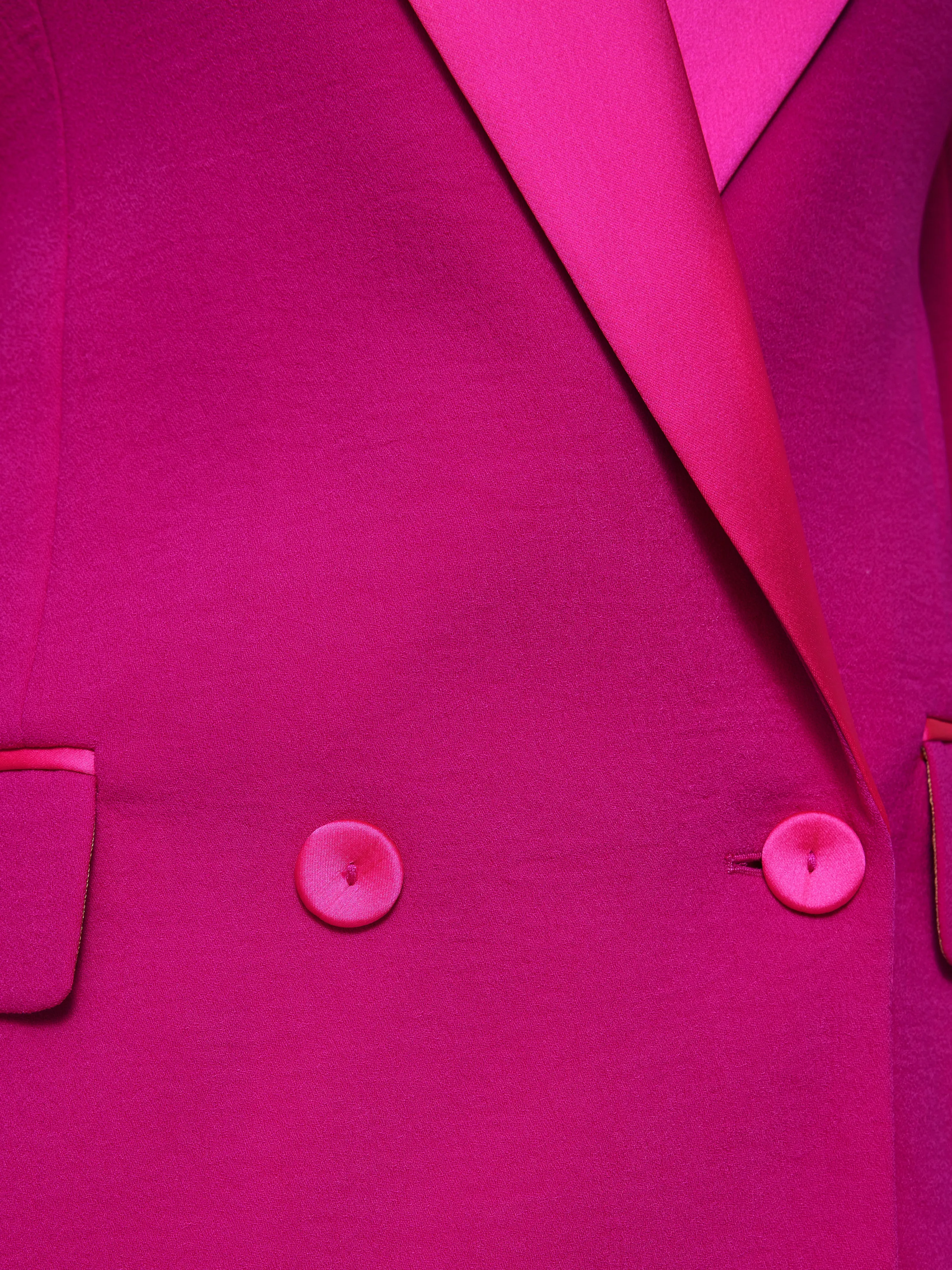 Belted Tuxedo Jacket | Pink