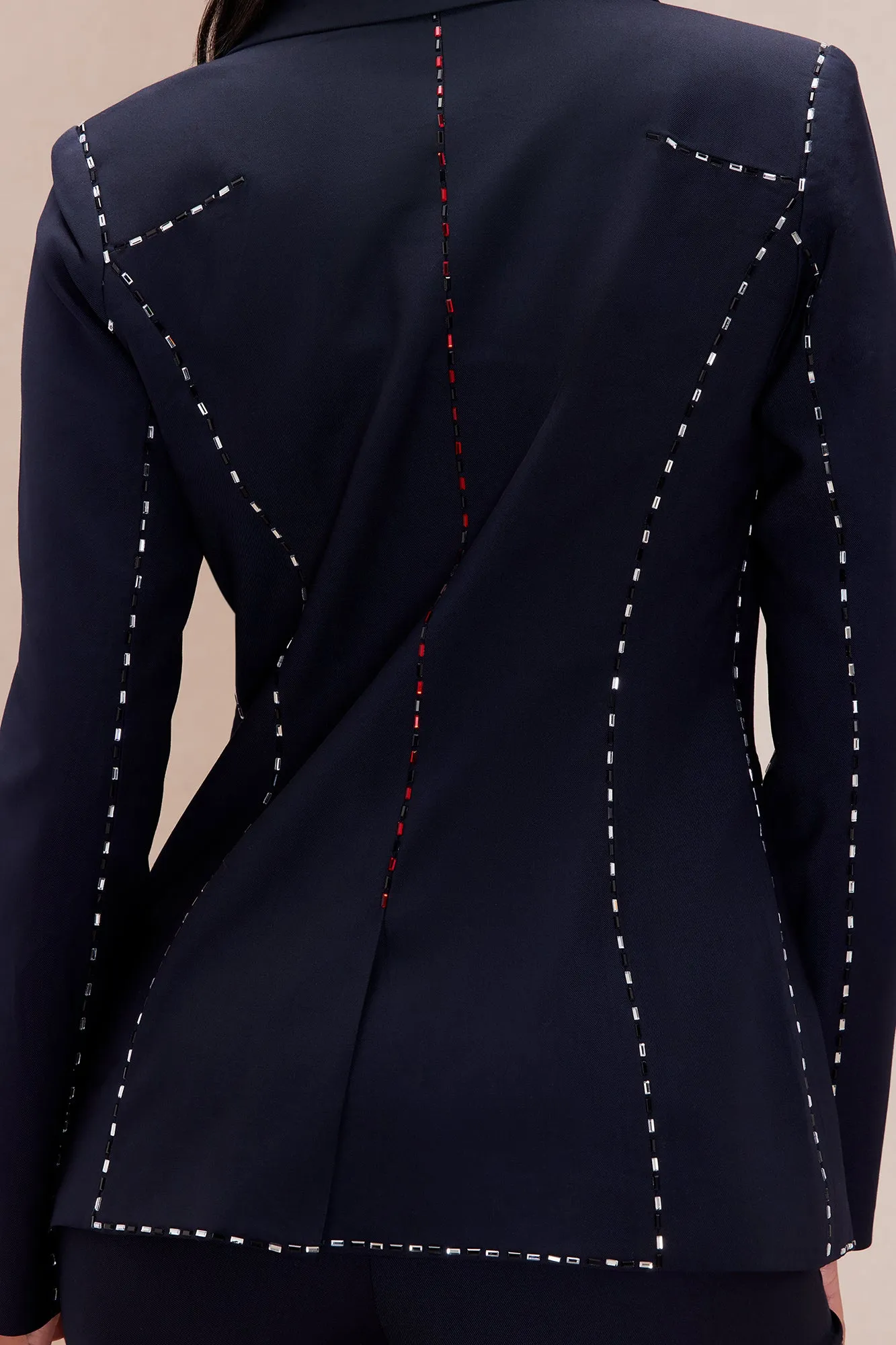 Bianca Embellished Suit Set - Navy