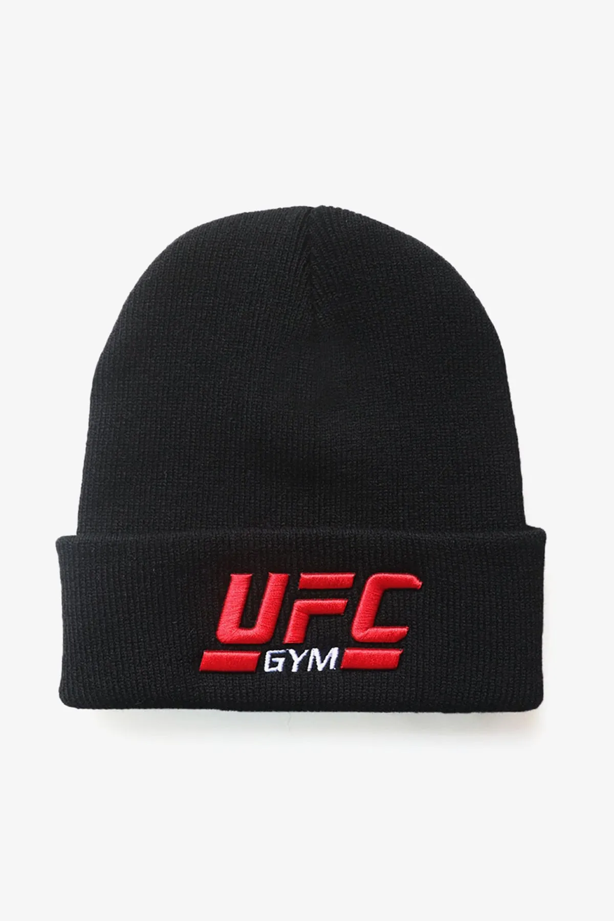 Black UFC Embroidered Knitted Beanie - W23 - UBH0024