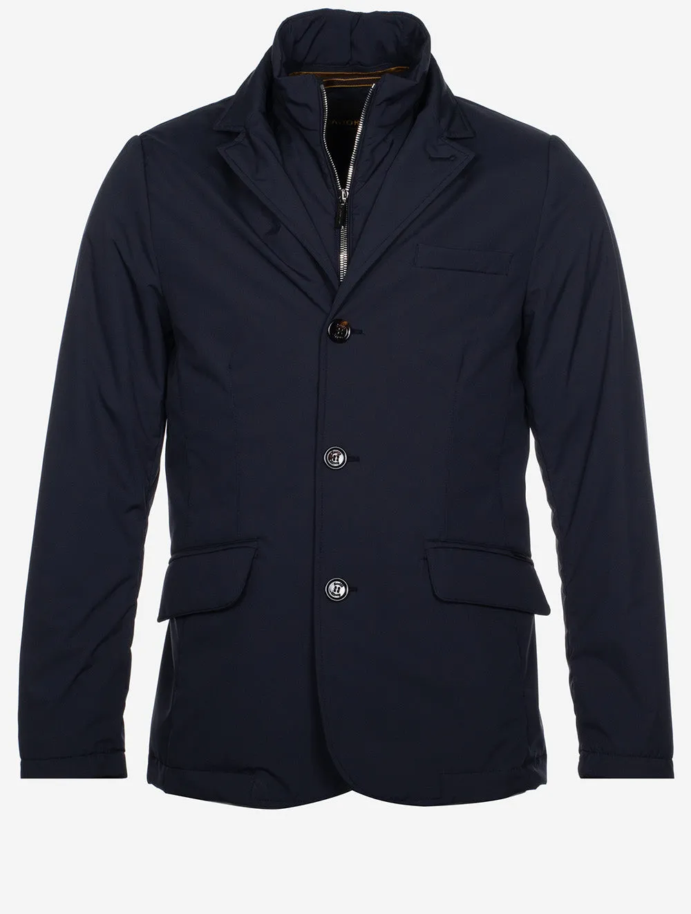 Blazer Jacket With Inlay Navy