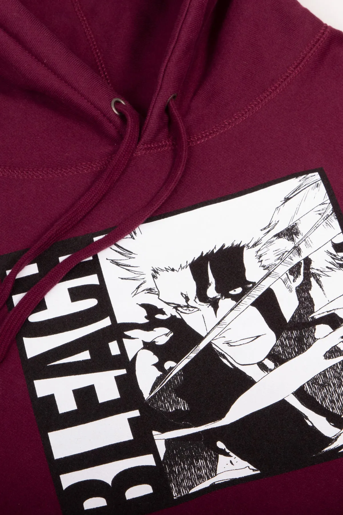 Bleach Ichigo Face Hoodie - Maroon