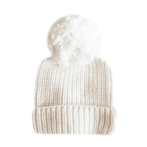 Blossom & Pear Mini Knit Beanie - Milk