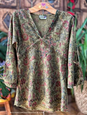 BOHEMIAN SUNDANCE BLOUSE / TOP UK 10/12  (434)