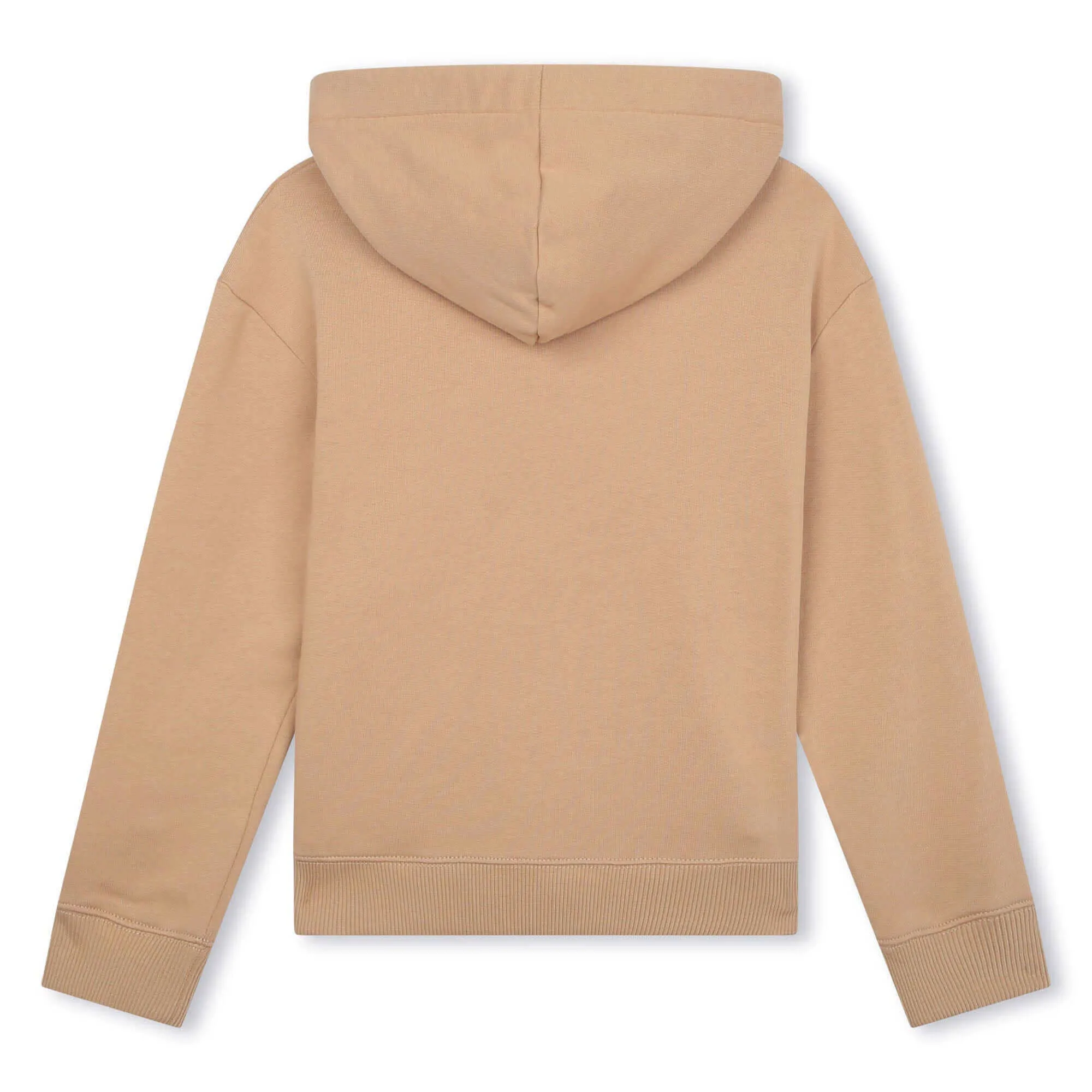 Boys Beige Curb Zip Up Hoodie