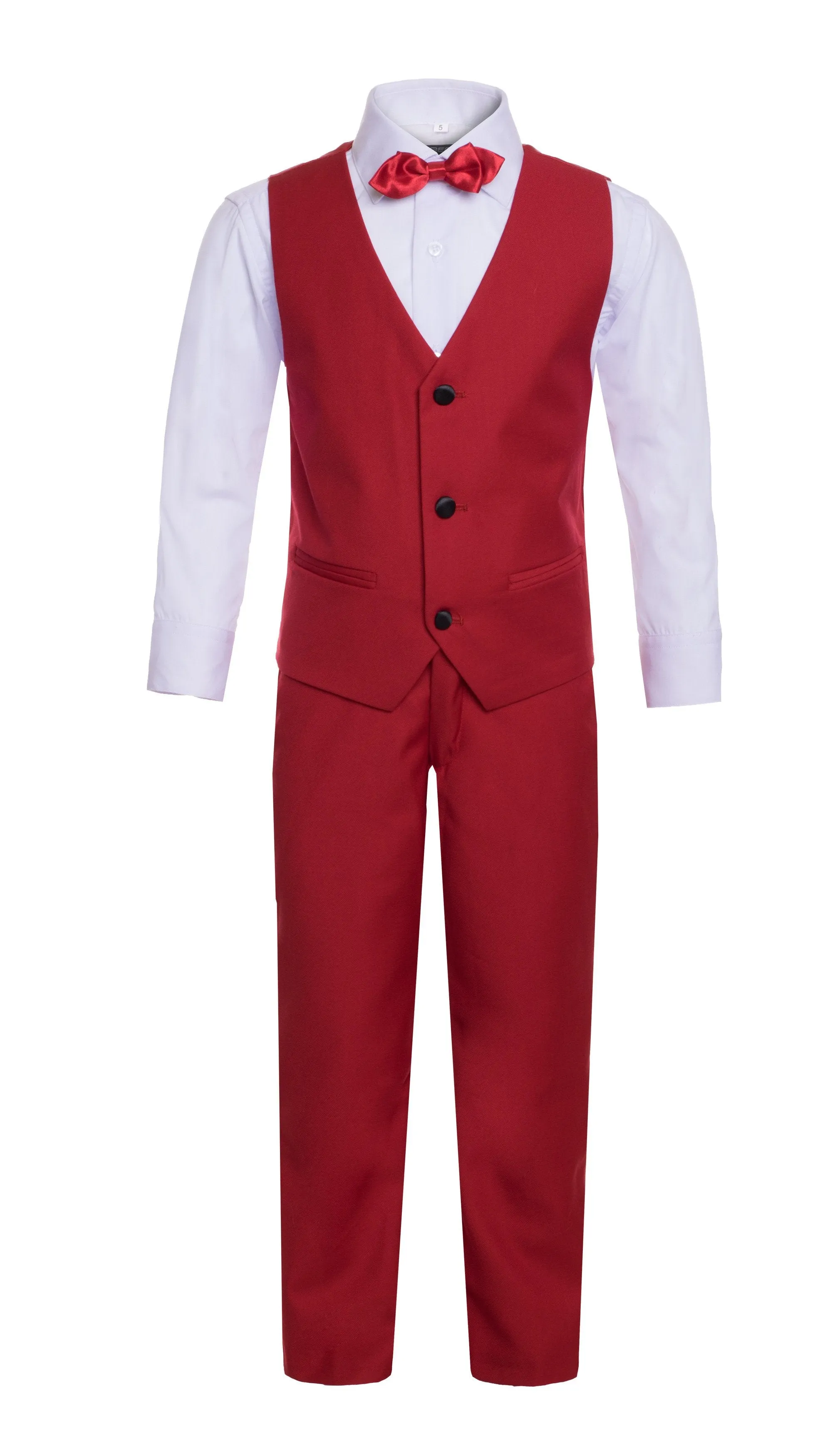 Boys Reno JR 5pc Red Shawl Tuxedo Set