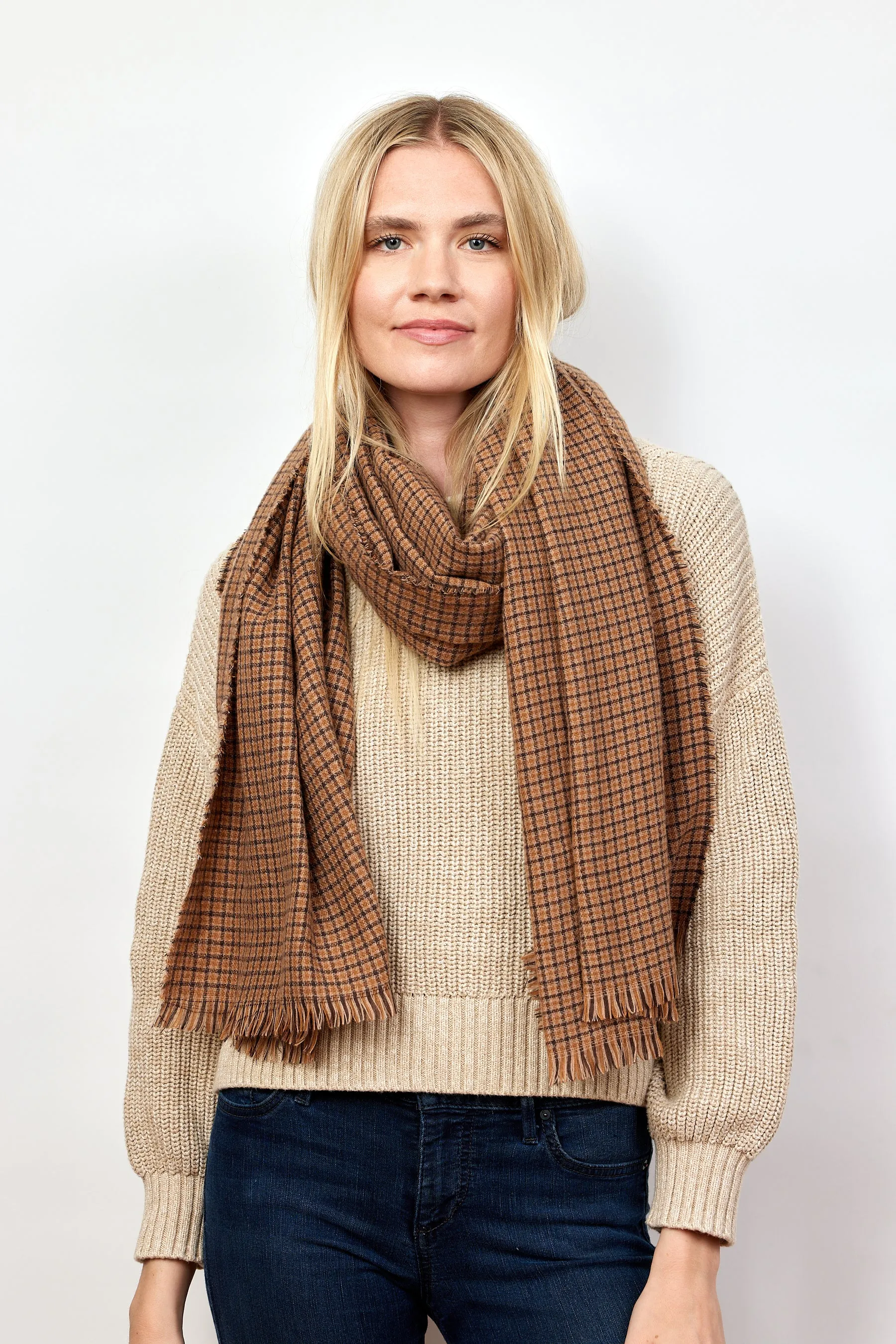 Brookline Mini Check Scarf