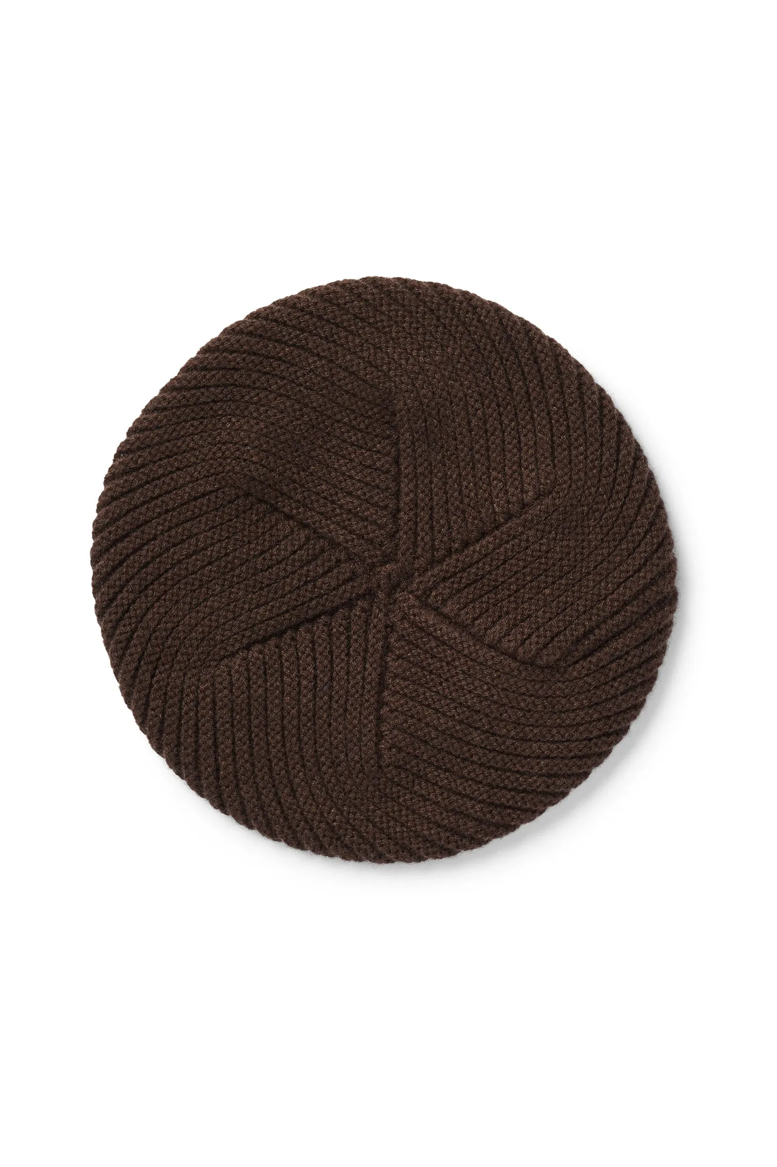 Brown Knitted Cashmere Beret