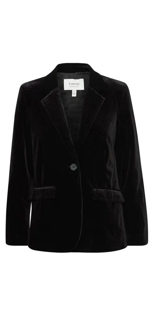 B.Young Velvet Blazer, black