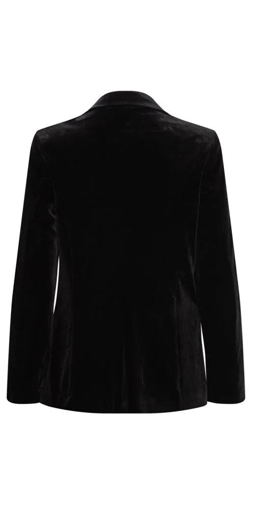 B.Young Velvet Blazer, black