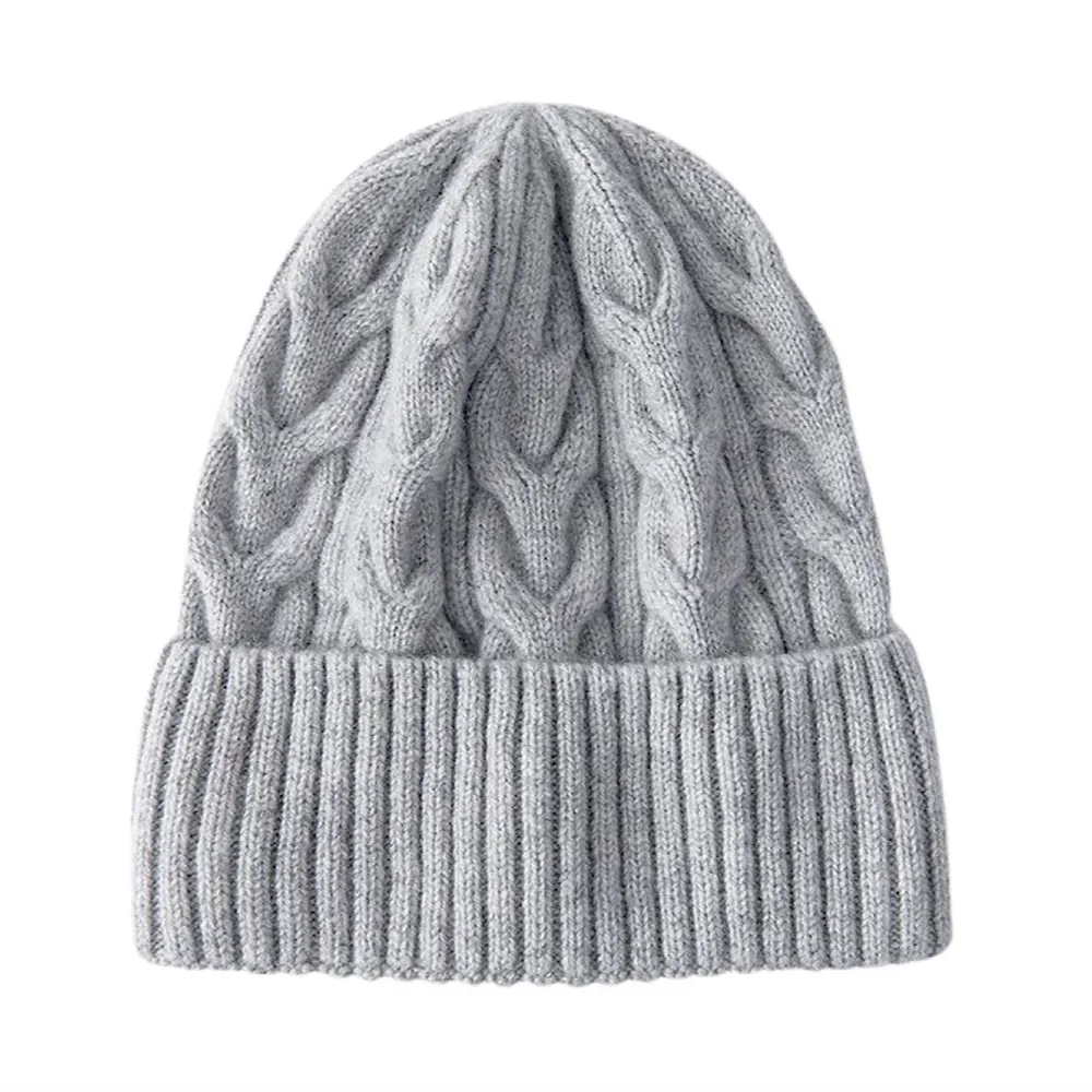 Cable Wool Knit Beanies