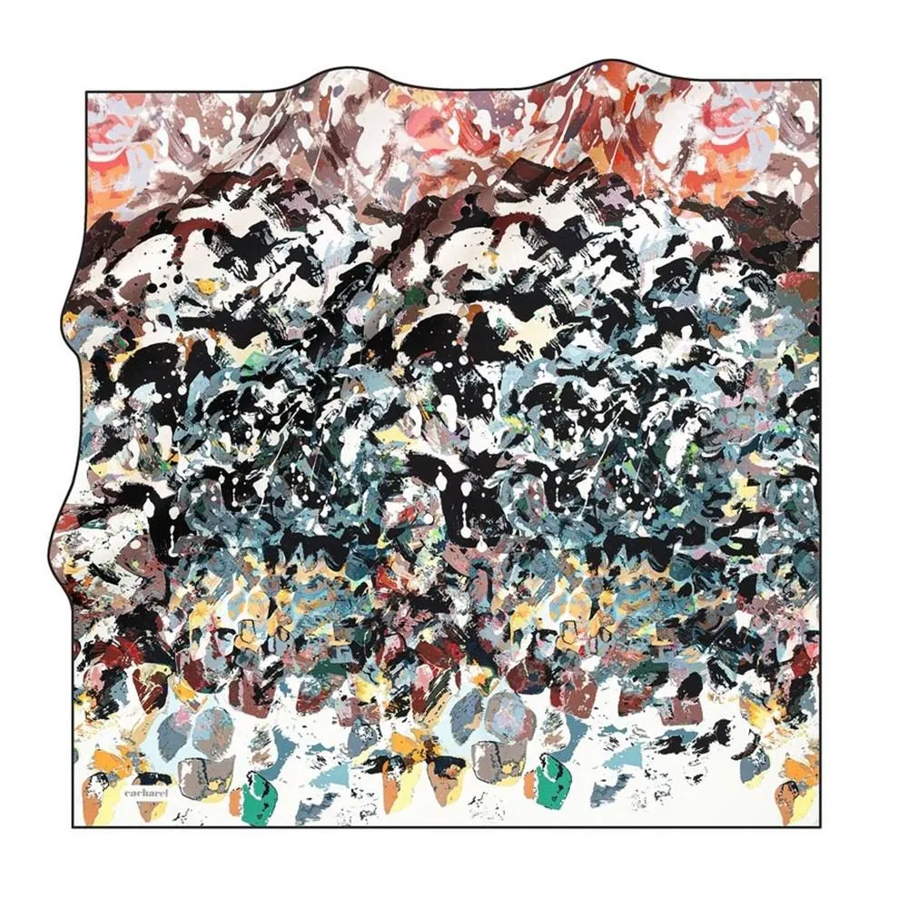 Cacharel Marble Silk Twill Scarf No. 11