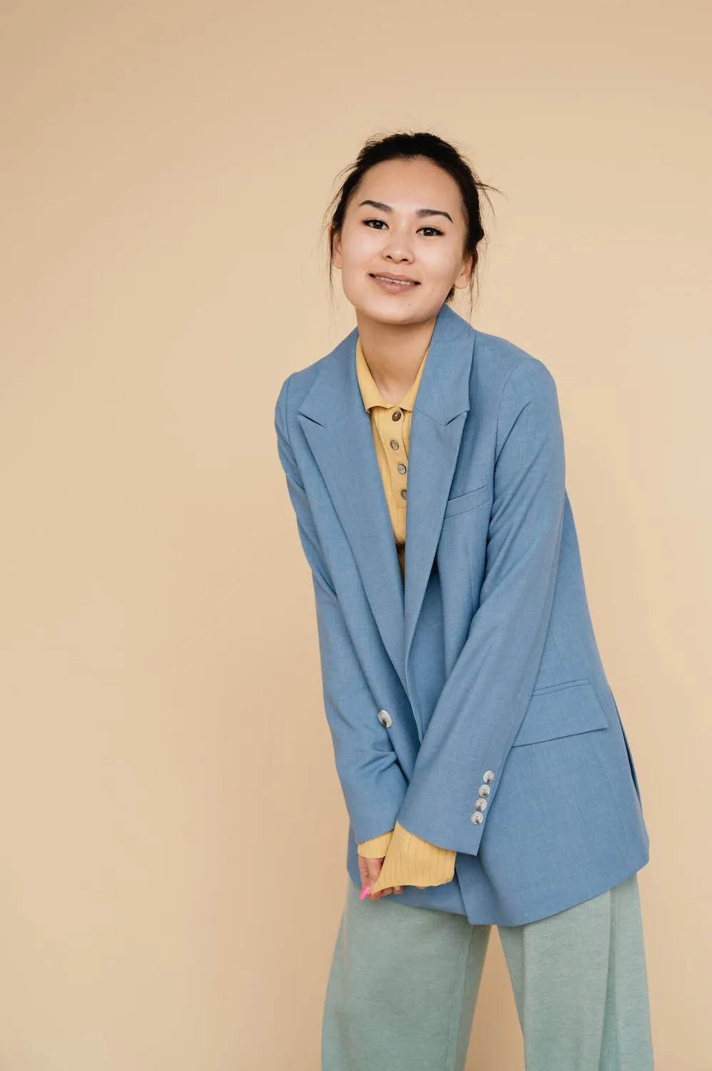 Casual Open Front Long-sleeve Blazer