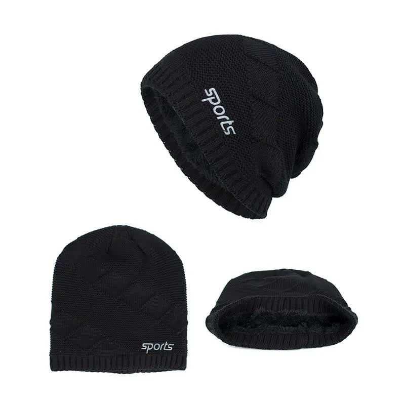 Casual Winter Solid Color Pile Knitted Hat