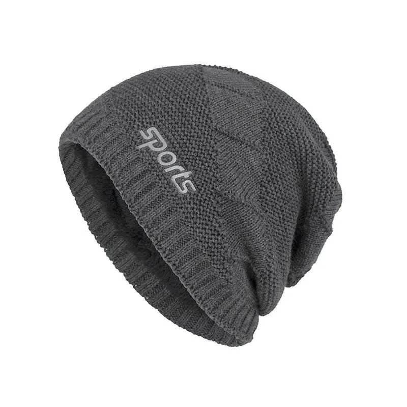 Casual Winter Solid Color Pile Knitted Hat