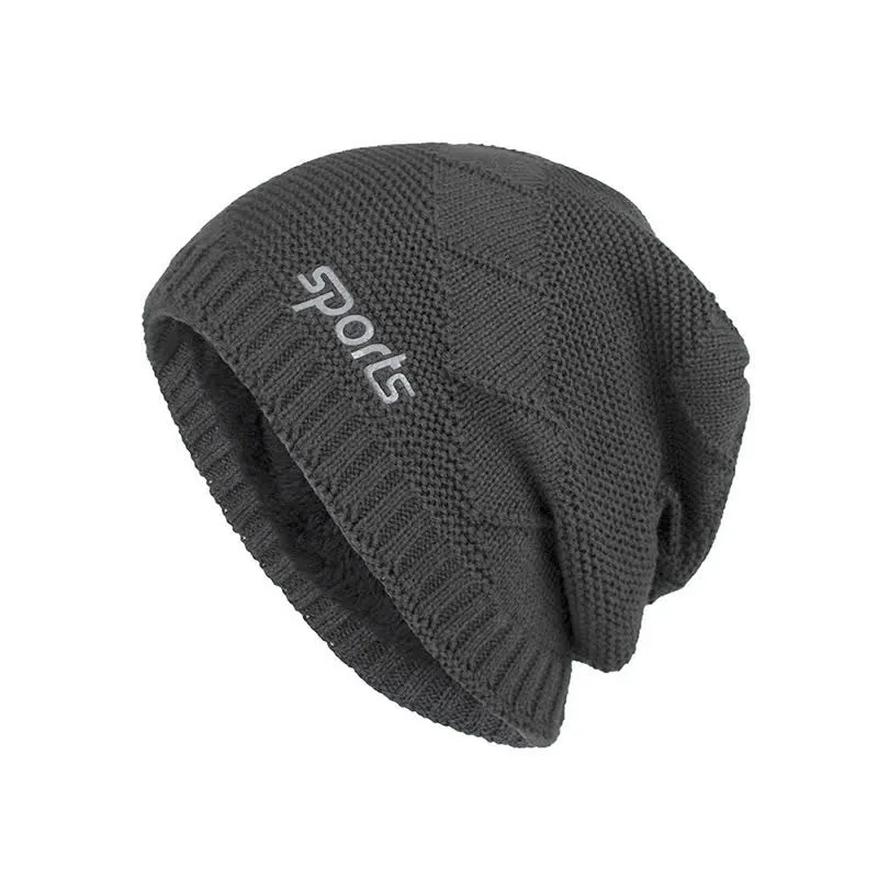 Casual Winter Solid Color Pile Knitted Hat