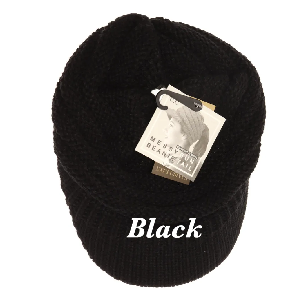 CC Knit Beanie Tail Brim Cap