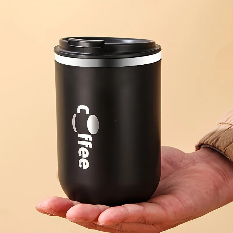 Cfee Insulated Stainless Steel Water Bottle 304 with Lid, Vacuum Sealed Coffee Mug, Oatmeal & Soup Container, Travel & Camping Tumbler - Multipurpose, Leakproof, Durable