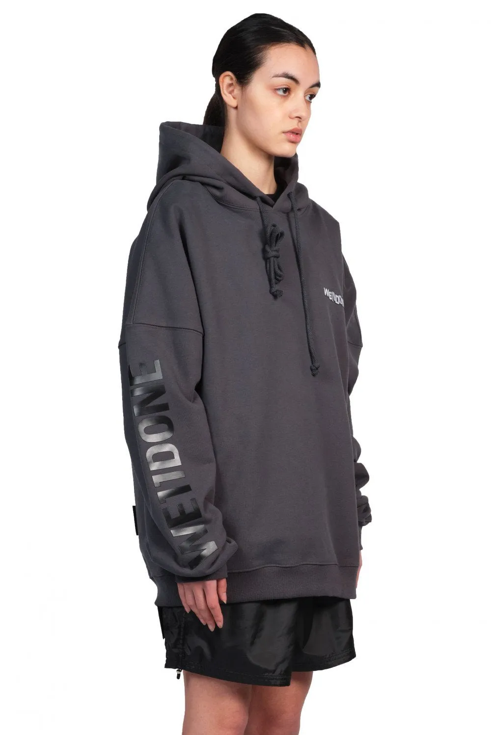 Charcoal Metal Logo Hoodie